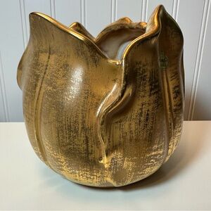 Stangl Tulip Vase with 22kt Gold Wash Granada Gold Collection - Vintage